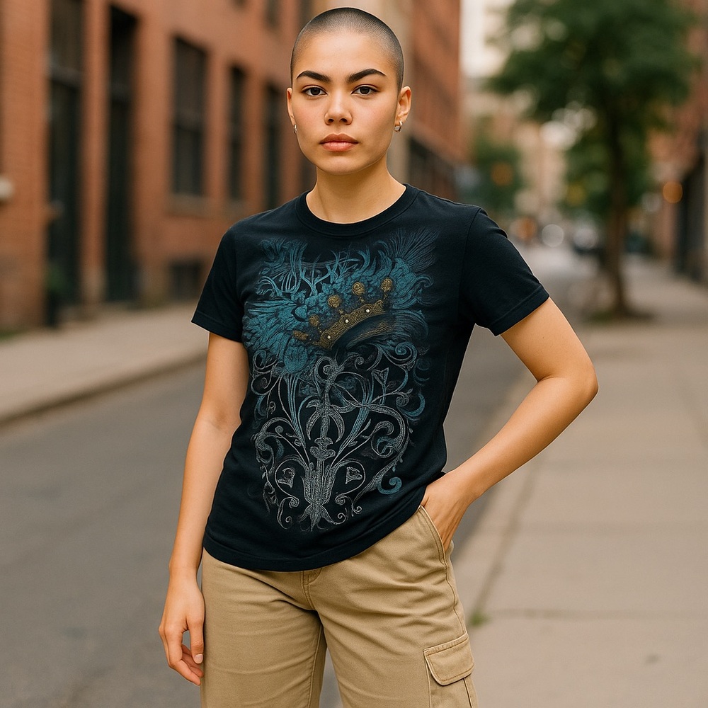 Vintage Twisted Courtesy Juniors Crown Tee Streetwear Grunge Punk Goth Biker